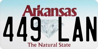 AR license plate 449LAN