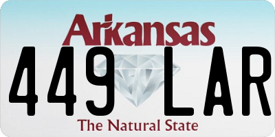 AR license plate 449LAR