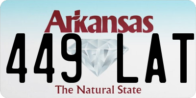 AR license plate 449LAT