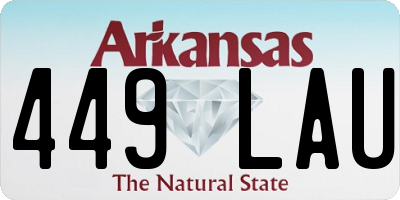 AR license plate 449LAU