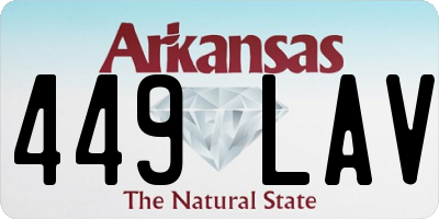 AR license plate 449LAV