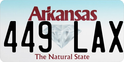 AR license plate 449LAX