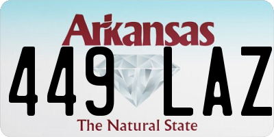 AR license plate 449LAZ