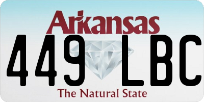AR license plate 449LBC