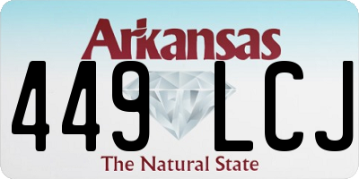 AR license plate 449LCJ