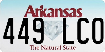 AR license plate 449LCO