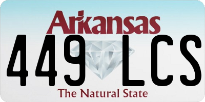 AR license plate 449LCS