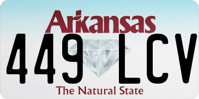 AR license plate 449LCV