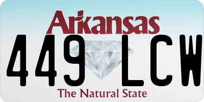 AR license plate 449LCW