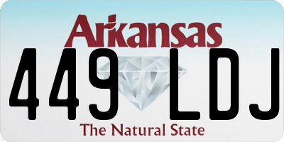 AR license plate 449LDJ