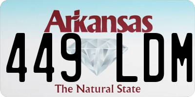 AR license plate 449LDM