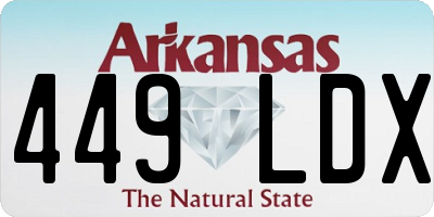 AR license plate 449LDX