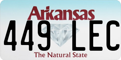 AR license plate 449LEC