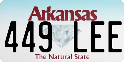 AR license plate 449LEE