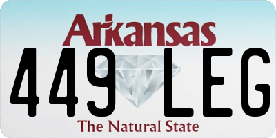 AR license plate 449LEG