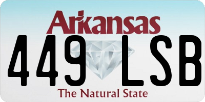 AR license plate 449LSB