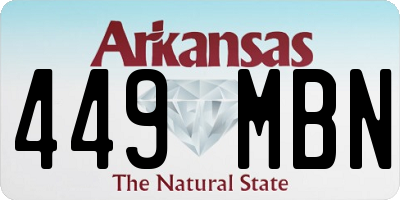 AR license plate 449MBN