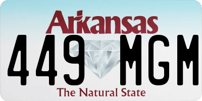 AR license plate 449MGM