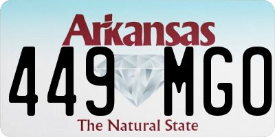 AR license plate 449MGO