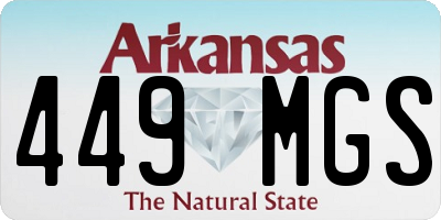 AR license plate 449MGS
