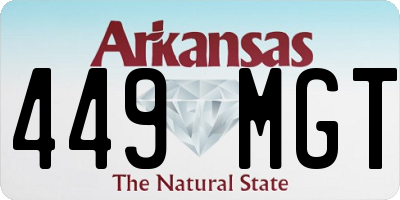 AR license plate 449MGT