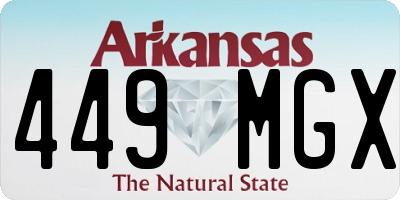 AR license plate 449MGX