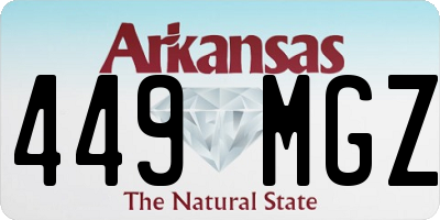 AR license plate 449MGZ