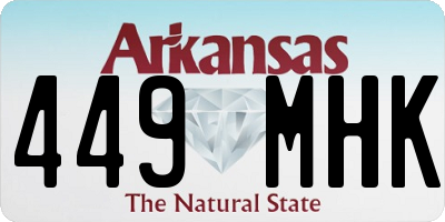 AR license plate 449MHK
