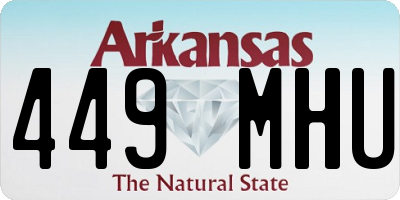 AR license plate 449MHU