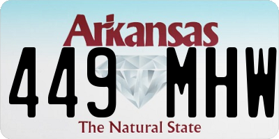 AR license plate 449MHW