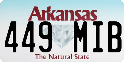 AR license plate 449MIB