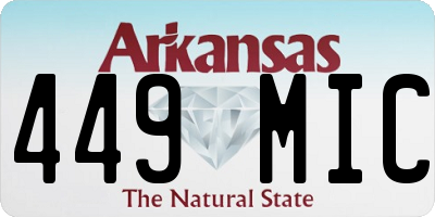 AR license plate 449MIC