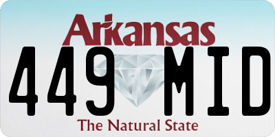 AR license plate 449MID