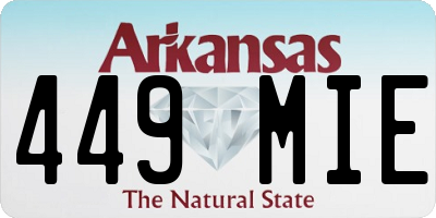 AR license plate 449MIE