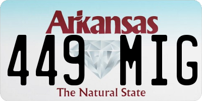 AR license plate 449MIG