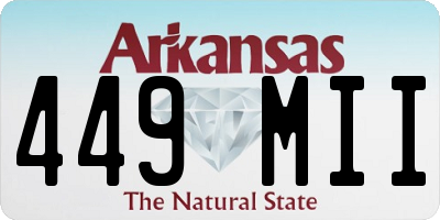 AR license plate 449MII