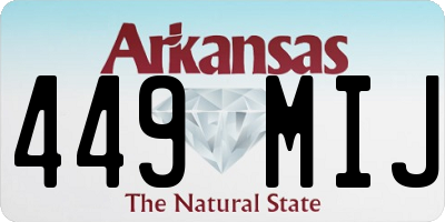 AR license plate 449MIJ