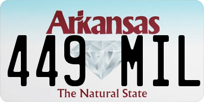 AR license plate 449MIL