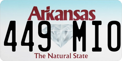 AR license plate 449MIO