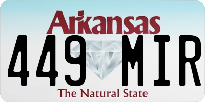 AR license plate 449MIR