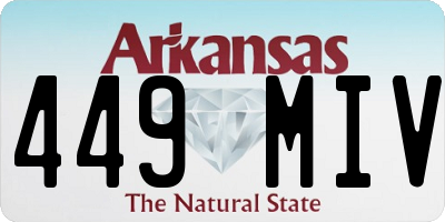AR license plate 449MIV