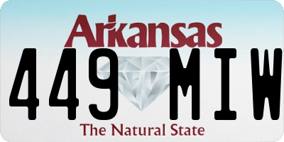 AR license plate 449MIW