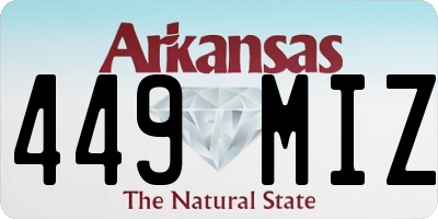 AR license plate 449MIZ