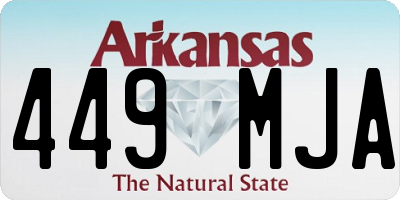 AR license plate 449MJA