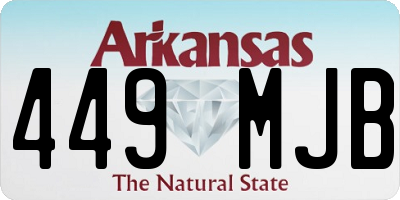 AR license plate 449MJB