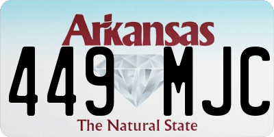 AR license plate 449MJC