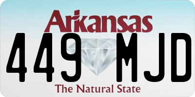 AR license plate 449MJD