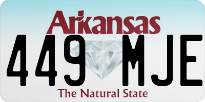 AR license plate 449MJE