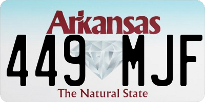 AR license plate 449MJF