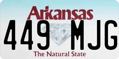AR license plate 449MJG